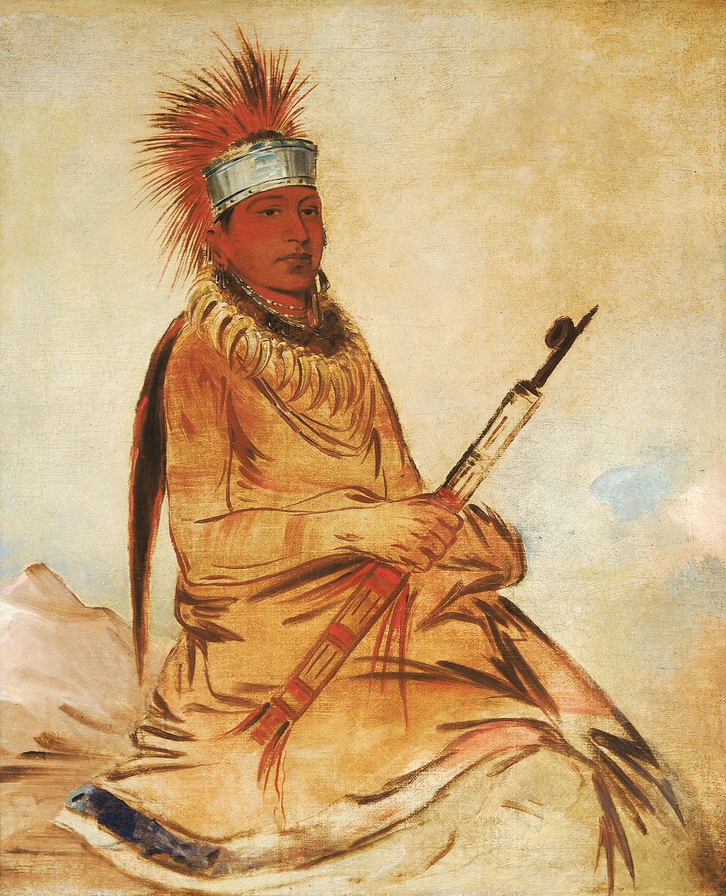 W'y-ee-yogh، Man of Sense، a Brave، 1832. بواسطة جورج كاتلين
