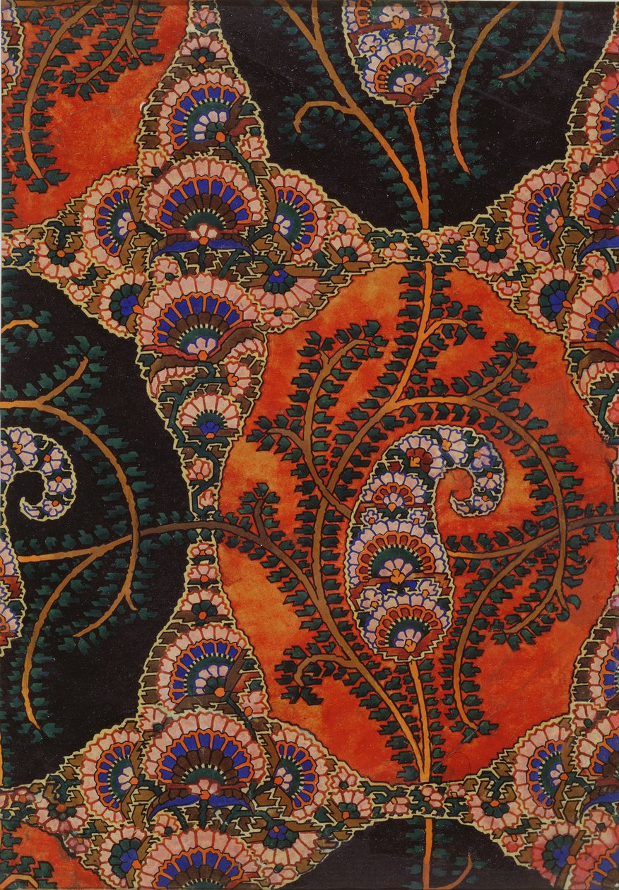 تصميم النسيج لشالات بيزلي ، 1871 بواسطة جورج تشارلز هايتي