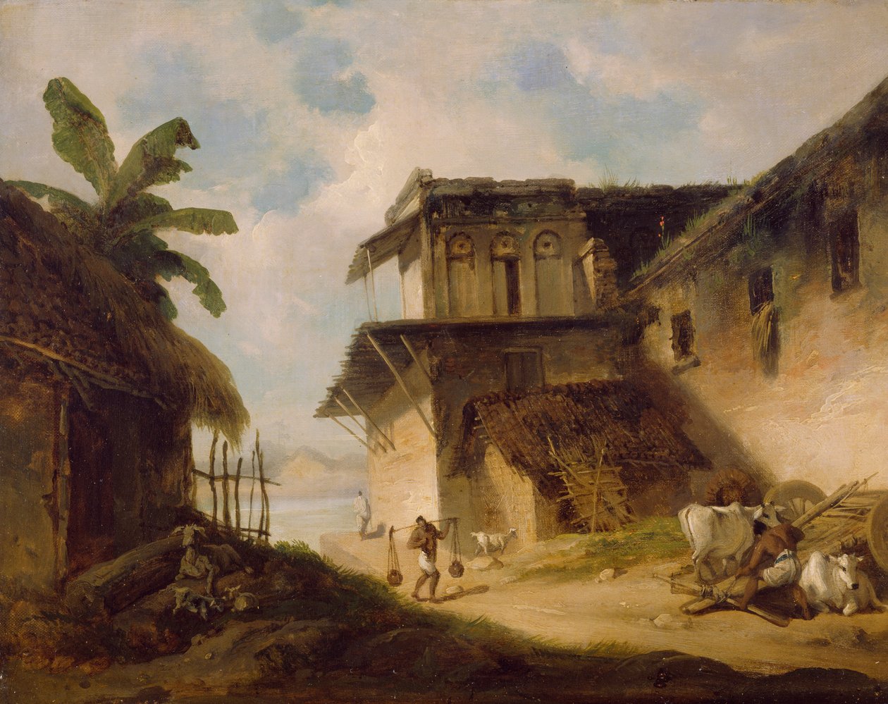 مشهد قرية البنغال ، 1819-1821 بواسطة جورج شنري