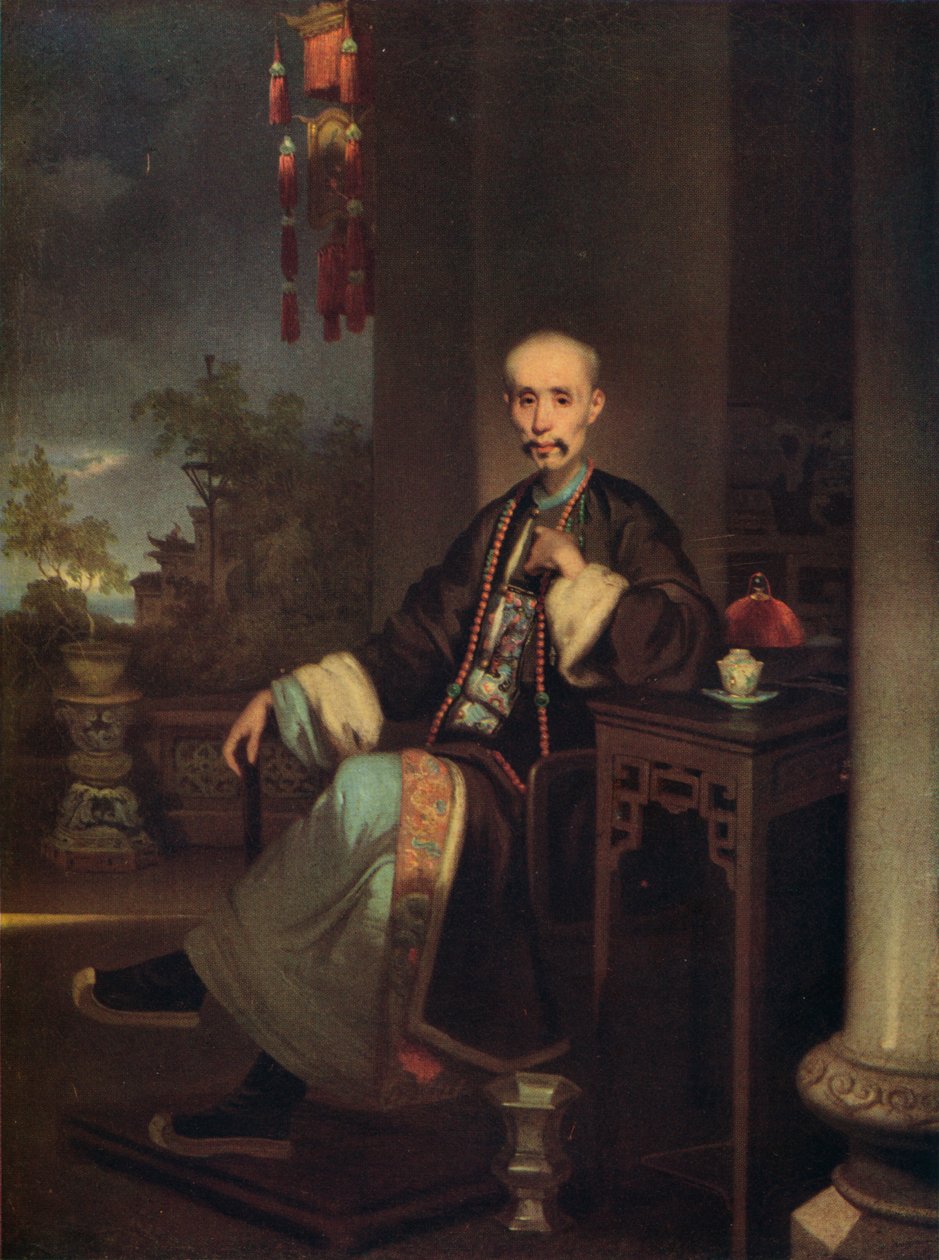 How Qua ، رئيس تجار هونغ في كانتون ، c1830 بواسطة جورج شنري