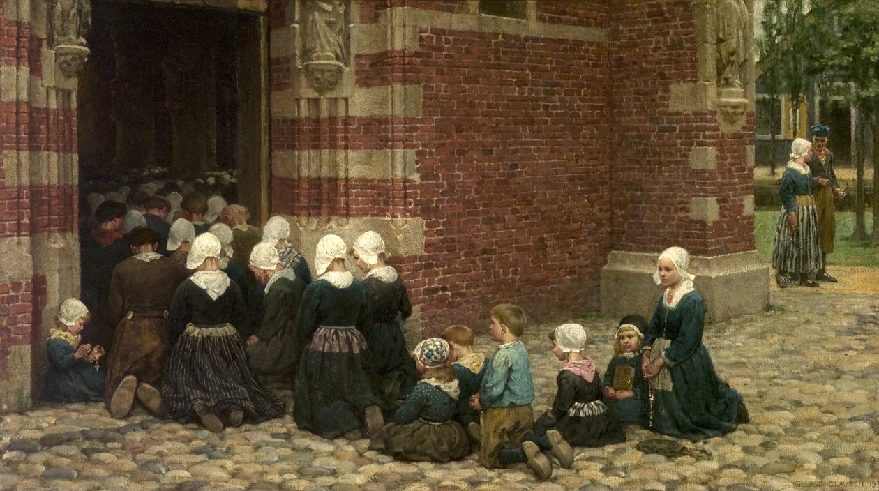كتلة عالية في قرية صيد في Zuyder Zee ، هولندا ، 1876 بواسطة جورج كلاوسن