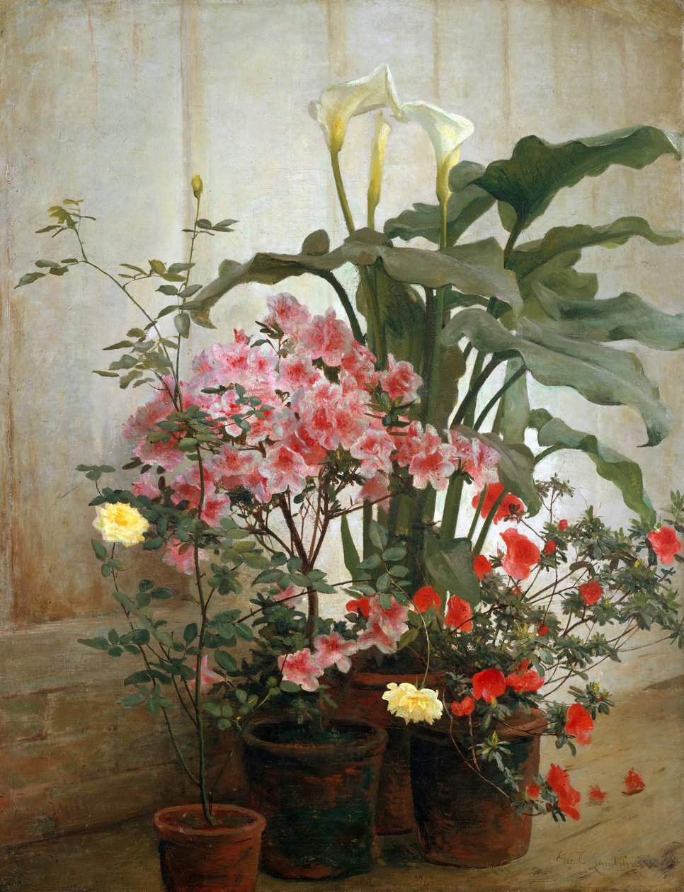 جانب دفيئة ، 1870-1880. بواسطة جورج كوكران لامبدين