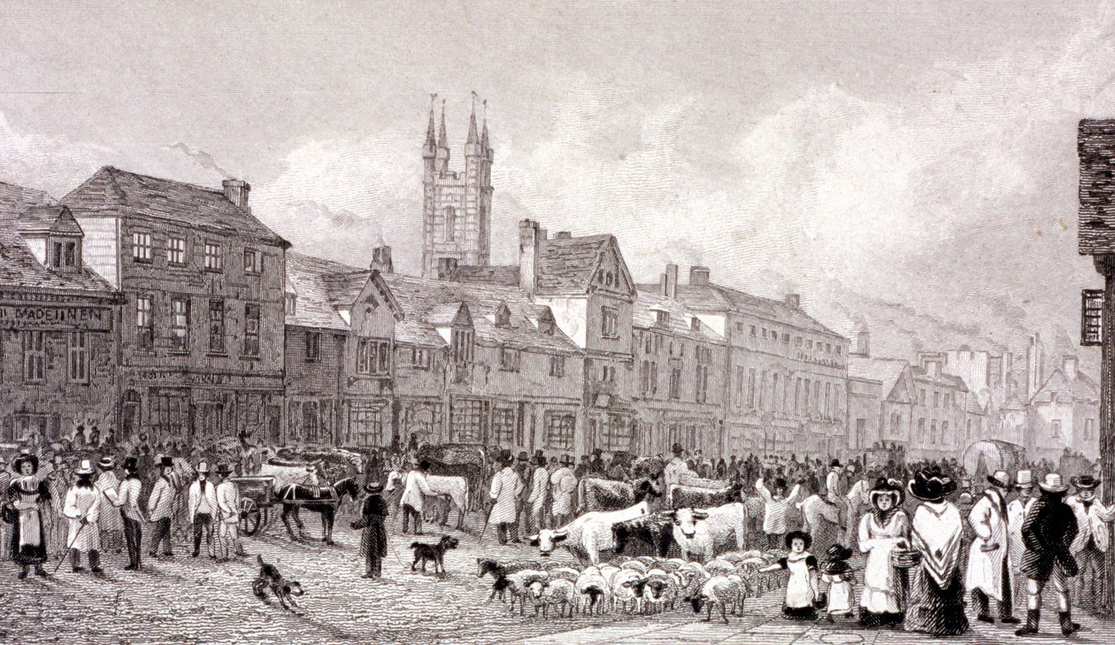 سوق سميثفيلد ، لندن ، c1830 بواسطة جورج كوك