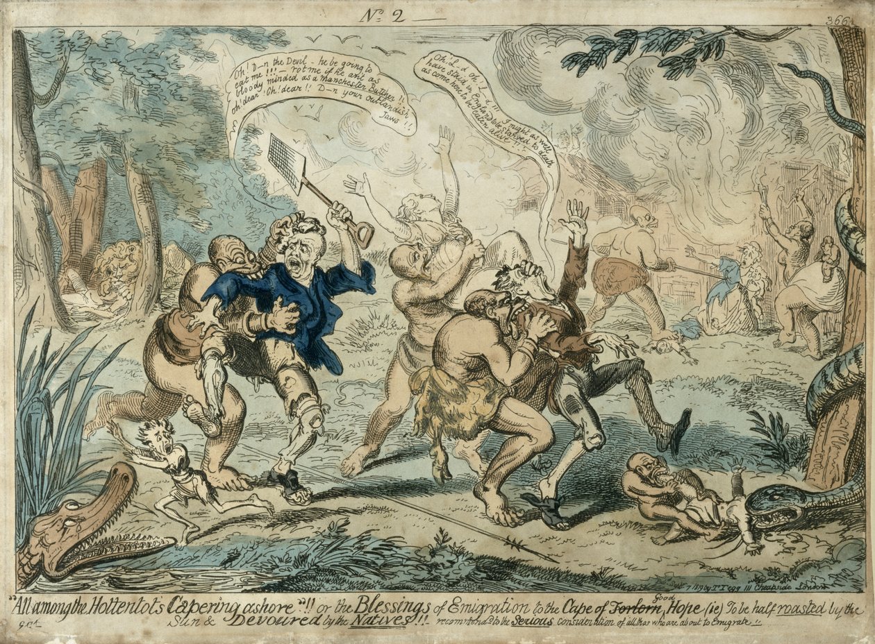 جميع من بين Hottentots Capering Ashore ... ، تم نشره في 7 سبتمبر 1819 بواسطة جورج كروكشانك
