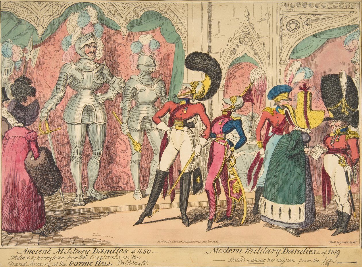 الغنائم العسكريون القدامى لعام 1450 - الغنائم العسكريون الحديثون لعام 1819 ، 1 أغسطس 1835. ، 1 أغسطس ، 1835. بواسطة جورج كروكشانك