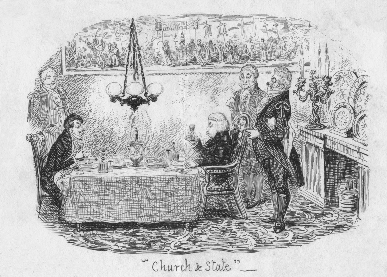 الكنيسة والدولة ، 1829 بواسطة جورج كروكشانك