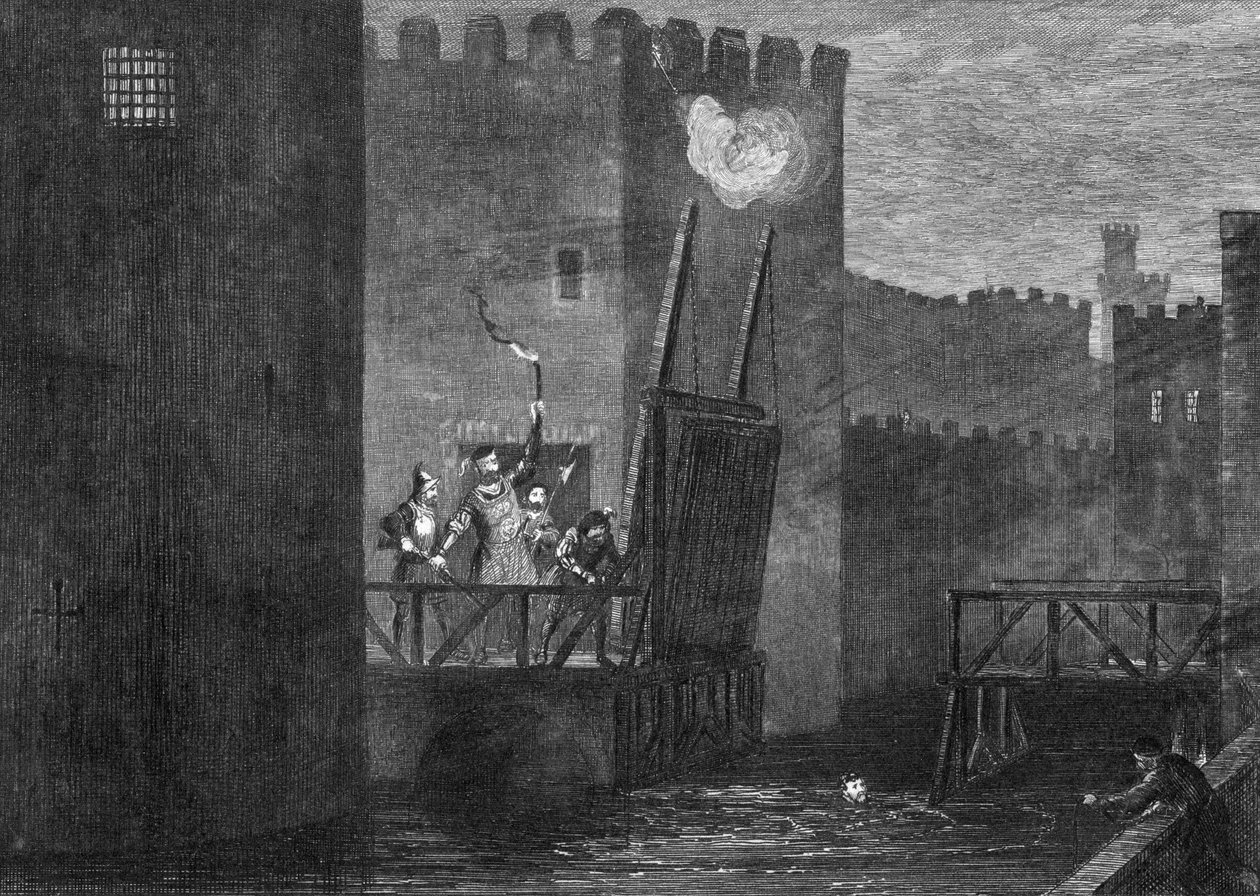 هروب المحاكم من البرج ، 1840 بواسطة جورج كروكشانك