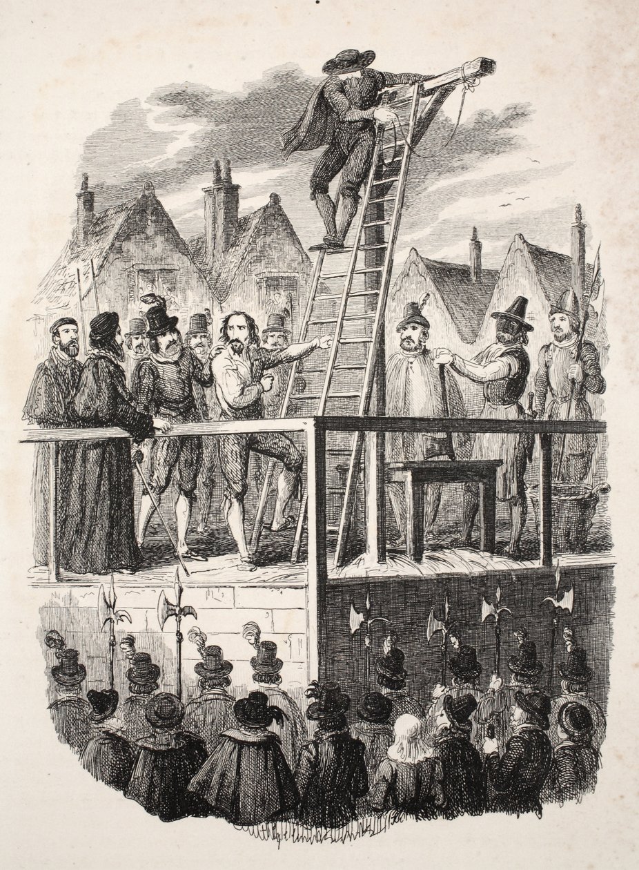إعدام جاي فوكس ، حانة. 1841. بواسطة جورج كروكشانك