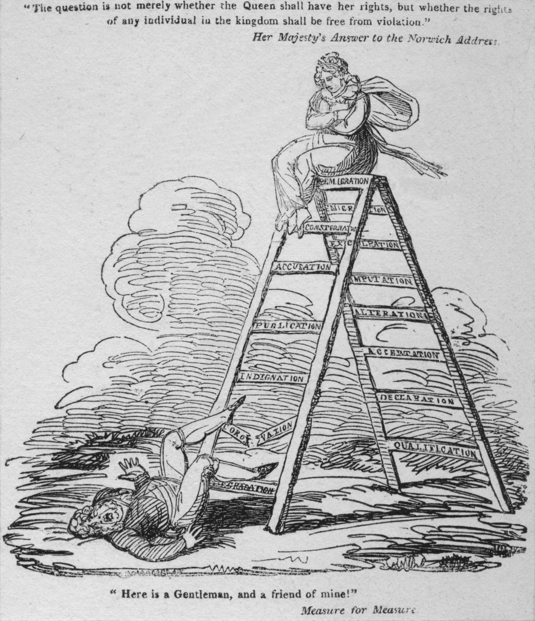 هنا سادتي وصديق لي! c1820. بواسطة جورج كروكشانك