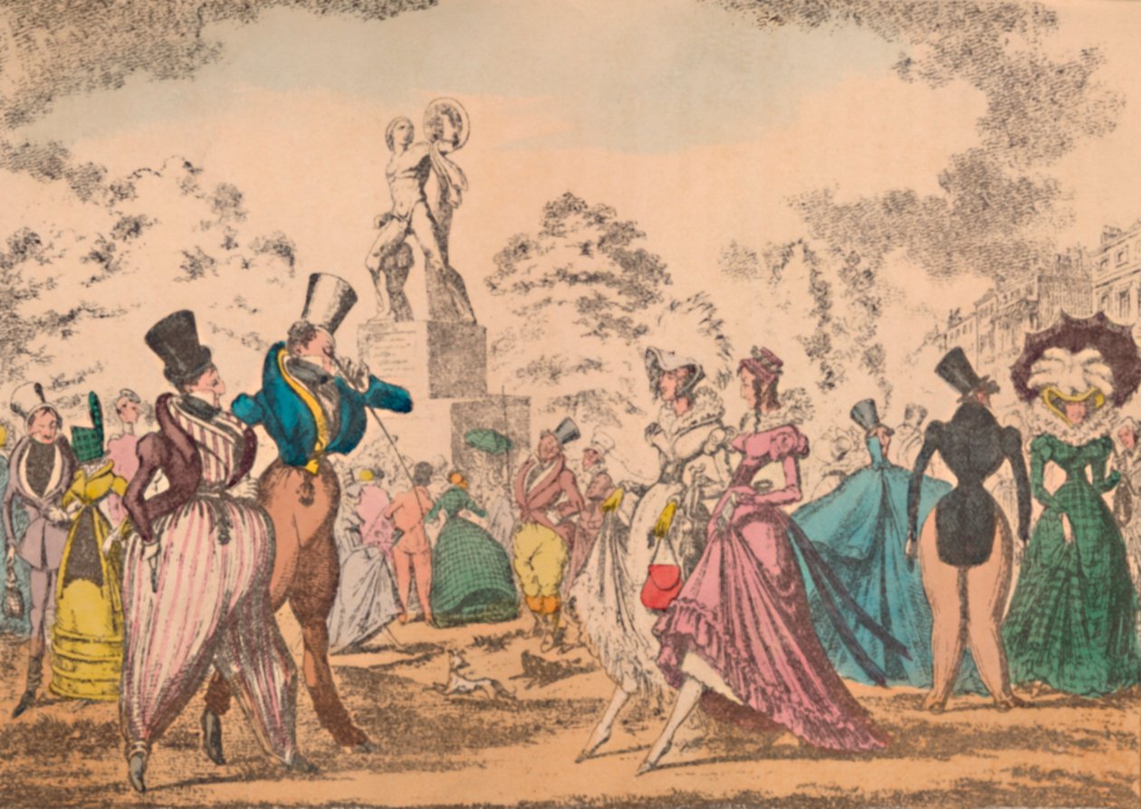 ركن هايد بارك في عام 1822 ، c1870 بواسطة جورج كروكشانك