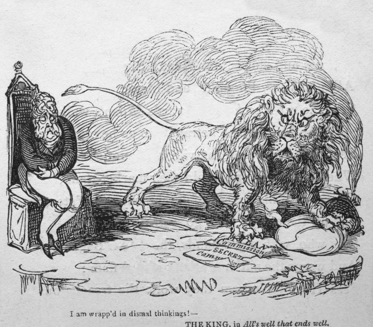 أنا مغلف بأفكار كئيبة !، c1820. بواسطة جورج كروكشانك