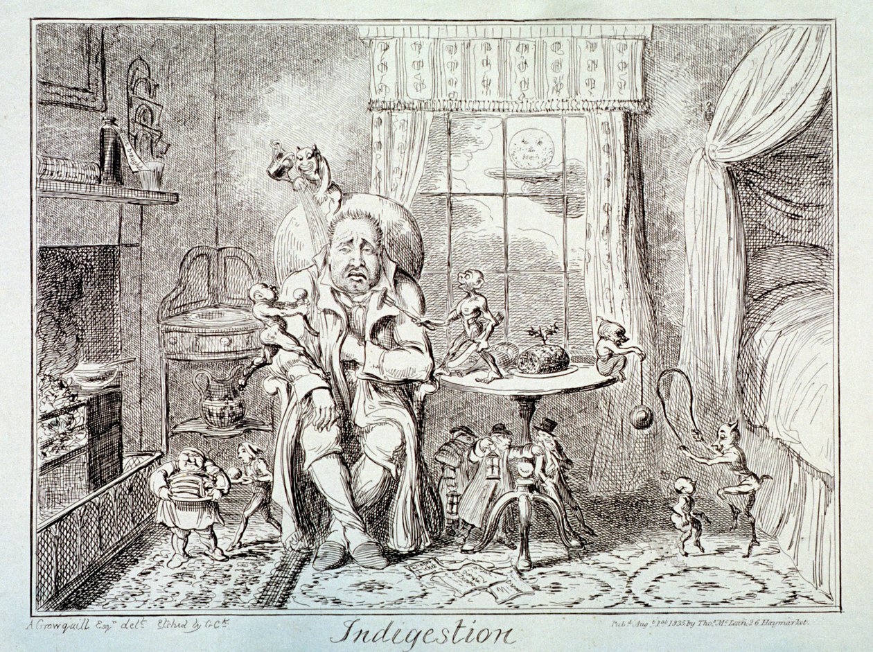 عسر الهضم 1835 بواسطة جورج كروكشانك
