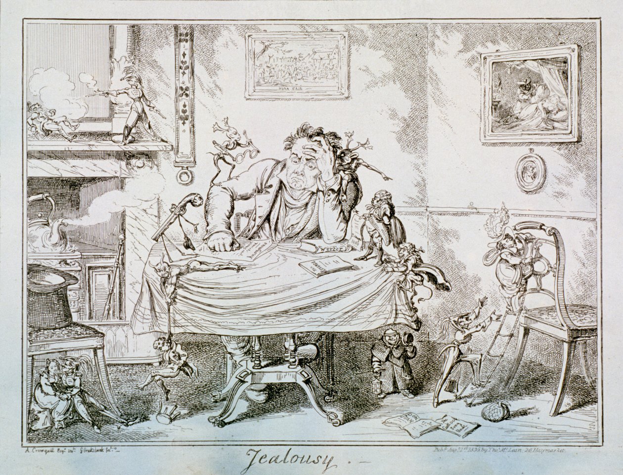"الغيرة" 1835 بواسطة جورج كروكشانك
