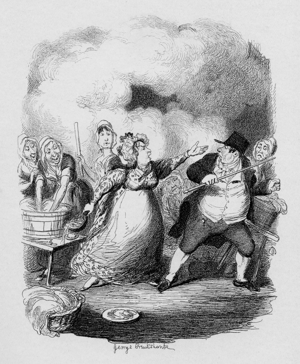 تدهور السيد بومبل في عيون الفقير ، من "مغامرات أوليفر تويست" بقلم تشارلز ديكنز (1812-1870) 1838 ، نشره تشابمان أوند هول ، 1901 بواسطة جورج كروكشانك