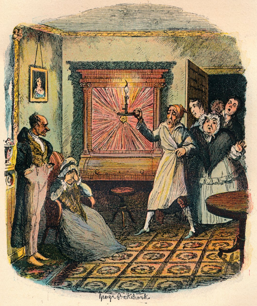 السيدة Tibbs والسيد Evenson ، c1900 بواسطة جورج كروكشانك