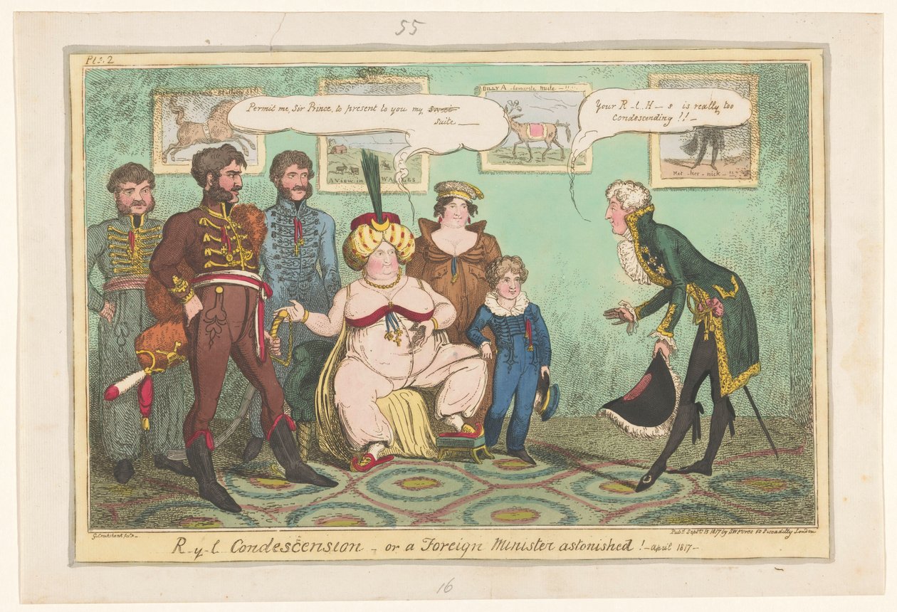 سبوتبرنت أوب برينسيس كارولين ، 1817 RY-L التنازل أو استغرب وزير الخارجية! بواسطة جورج كروكشانك