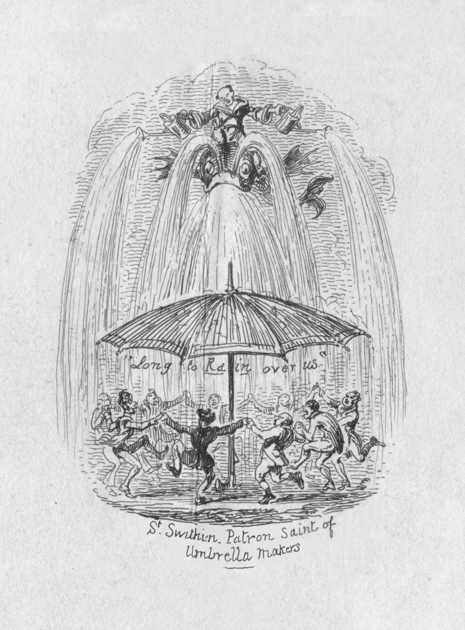 القديس سويثين راعي صانعي المظلات ، 1829 بواسطة جورج كروكشانك