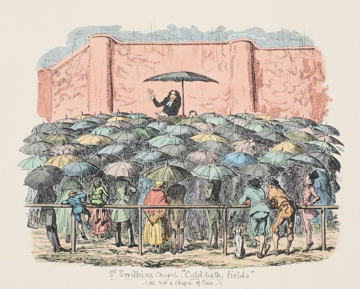St Swithuns Chapel حقول الحمام البارد ، الحانة. 1833 (نقش يدوي) بواسطة جورج كروكشانك