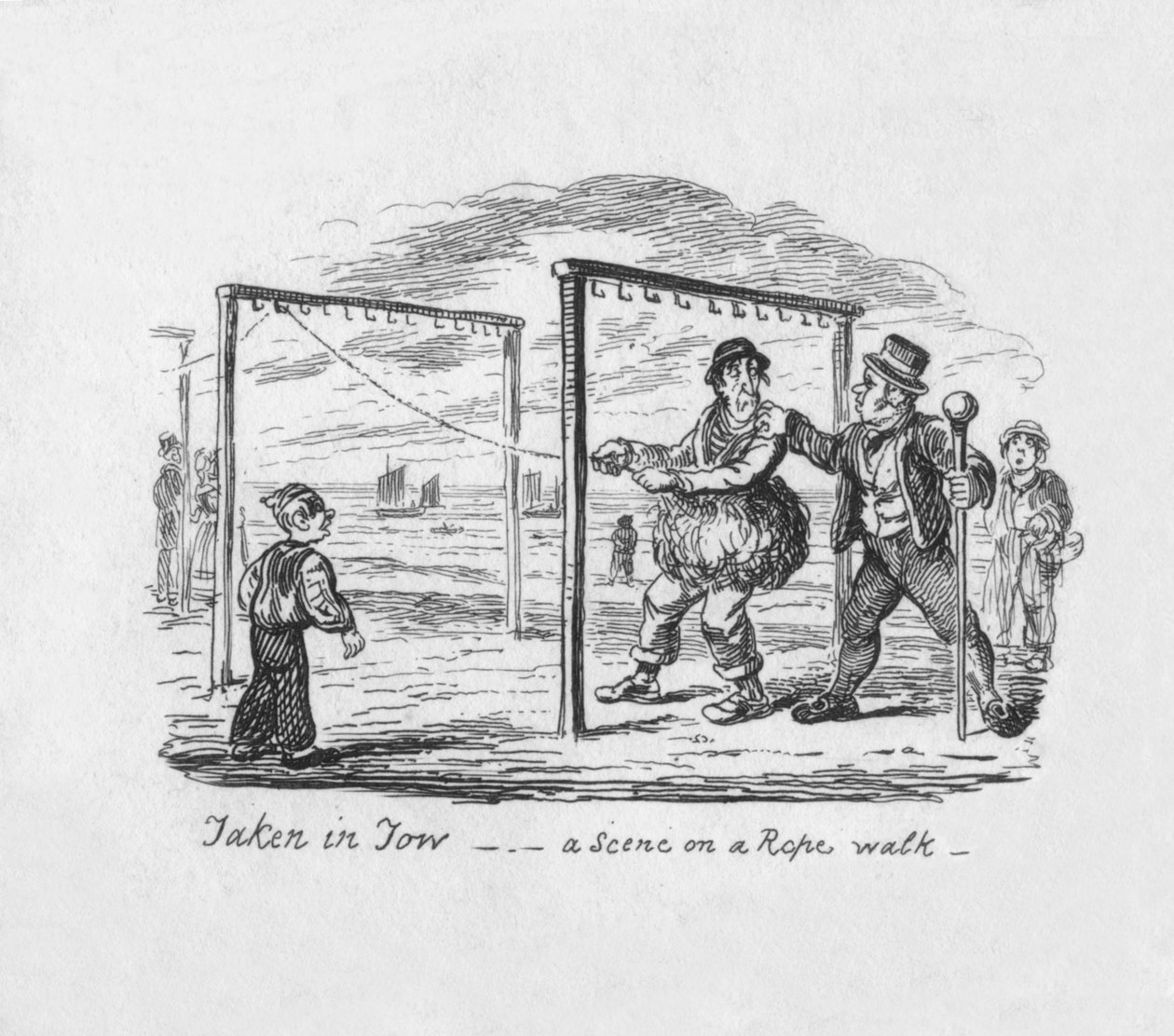 تم التقاطها في مشهد - مشهد على حبل حبل ، 1829 بواسطة جورج كروكشانك