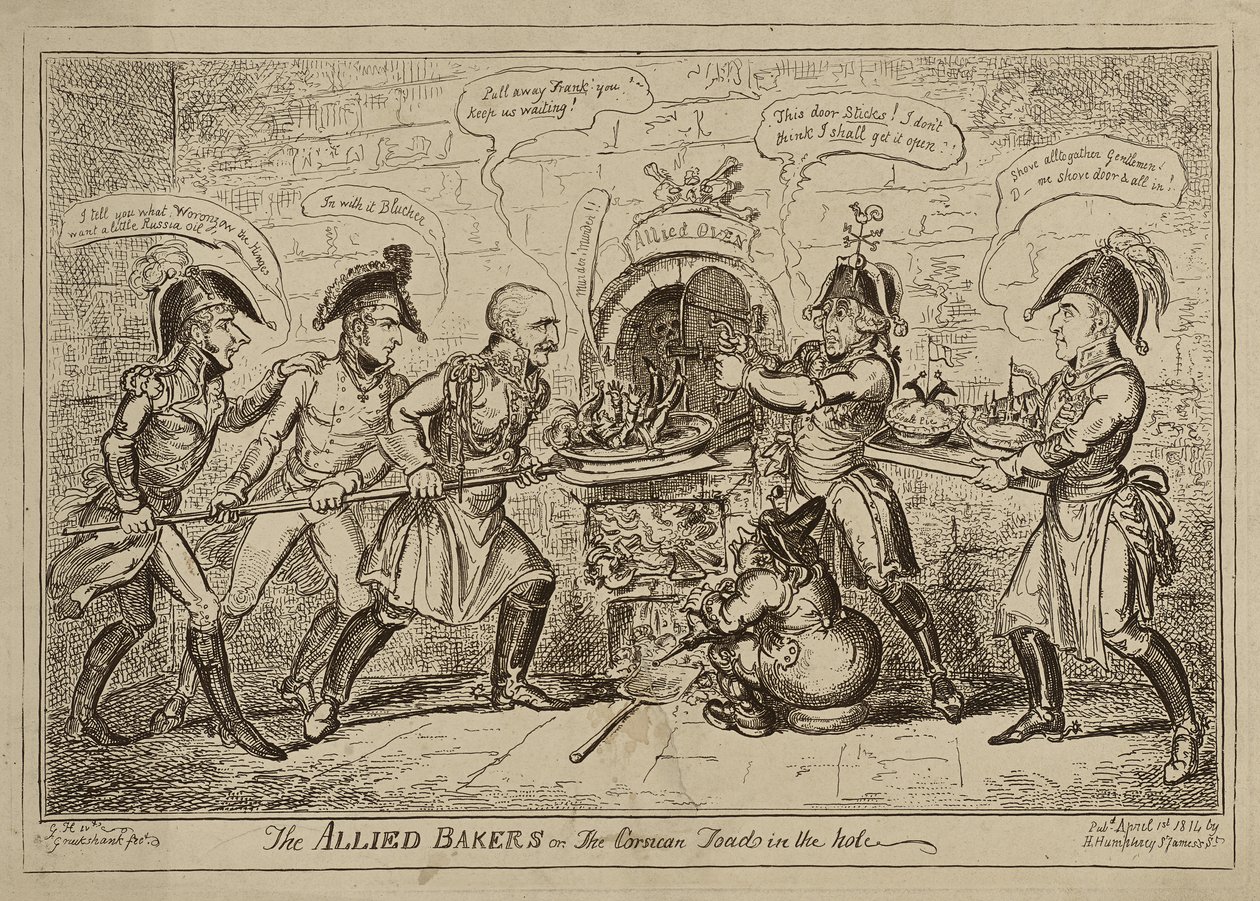 The Allied Bakers أو The Corsican Toad in the Hole ، نُشر في 1 أبريل بواسطة جورج كروكشانك