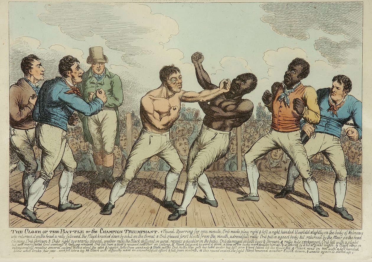 The Close of the Battle Triumphant (coloured etching) بواسطة جورج كروكشانك