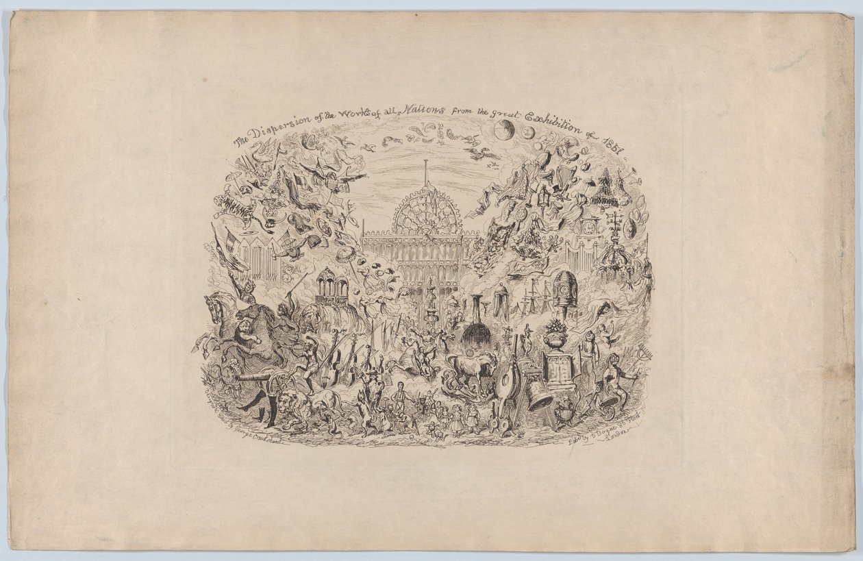 تشتت أعمال جميع الأمم من المعرض الكبير لعام 1851 ، 1851. ، 1851. بواسطة جورج كروكشانك