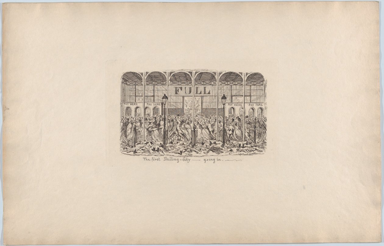يوم الشلن الأول ، 1851. ، 1851. بواسطة جورج كروكشانك