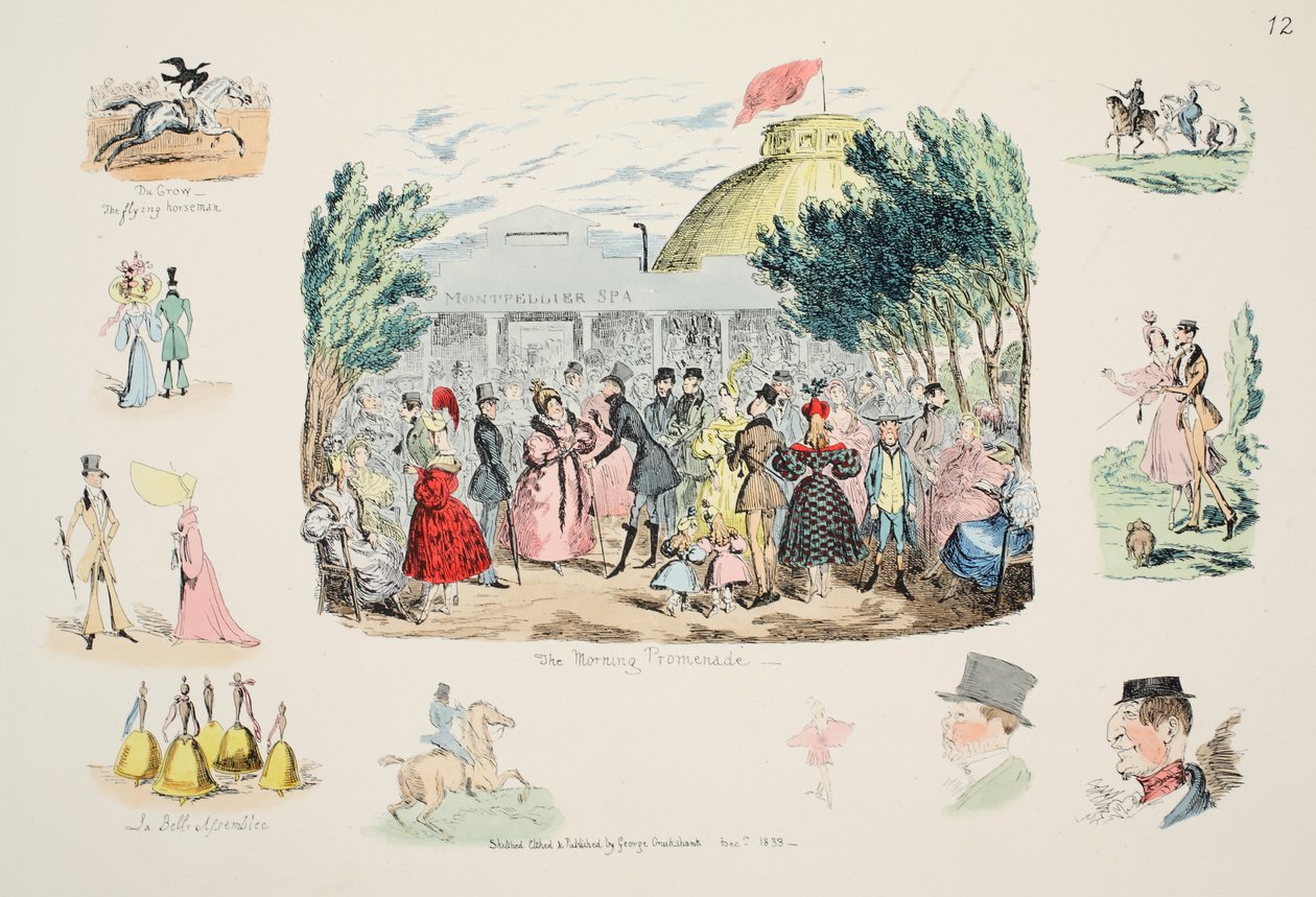 منتزه الصباح ، حانة. 1833 (نقش يدوي) بواسطة جورج كروكشانك