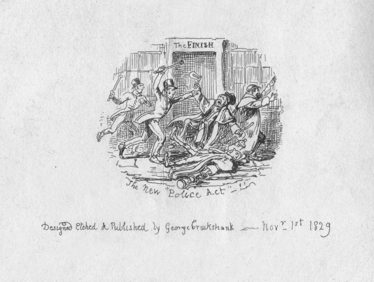 قانون الشرطة الجديد ، 1829 بواسطة جورج كروكشانك