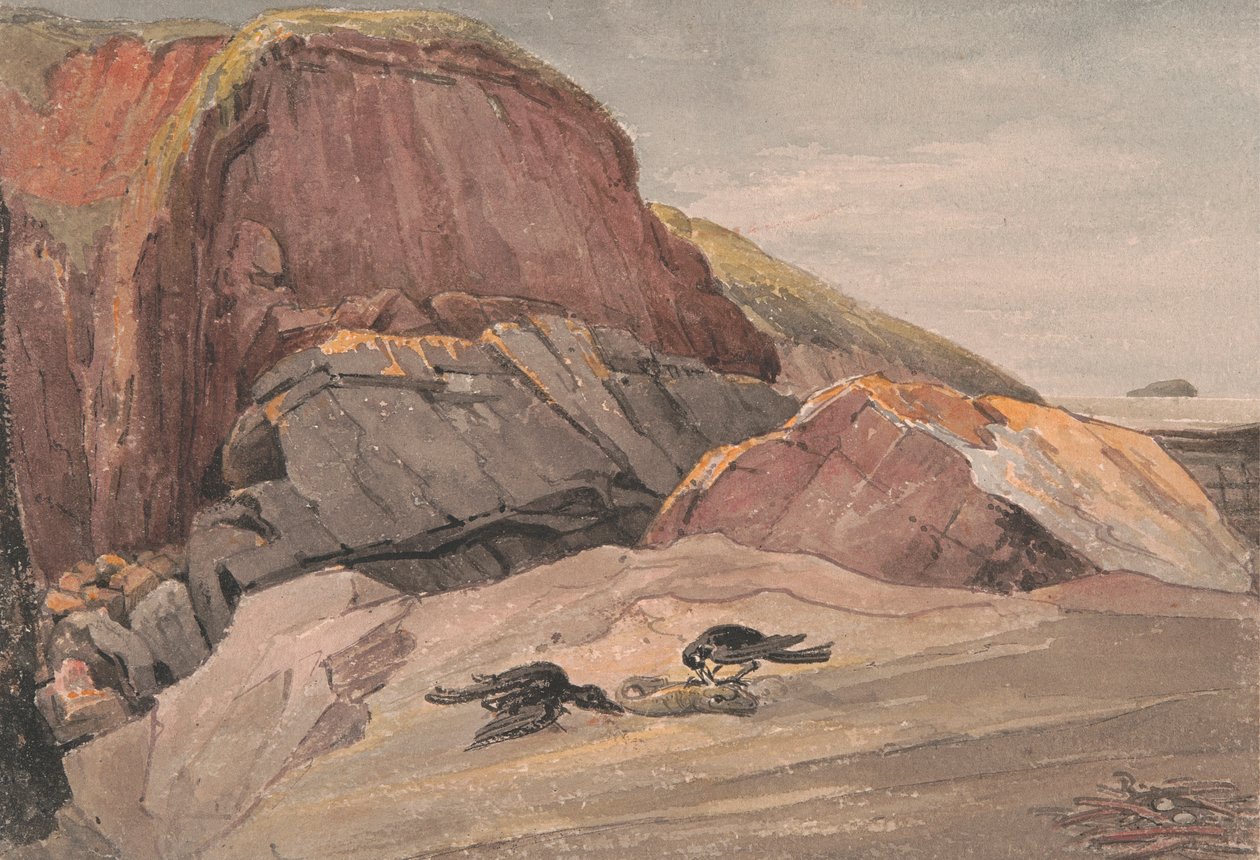 بالقرب من Weston-Super-Mare مع جزيرة Steep Holme بواسطة جورج كمبرلاند