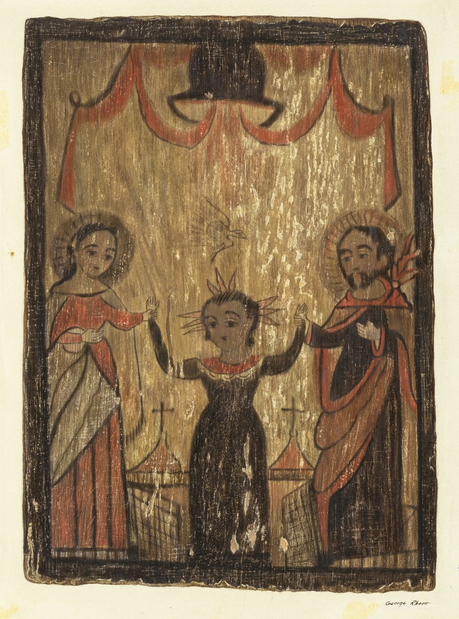 Retablo - العائلة المقدسة ، ج. 1938. بواسطة جورج اي رون