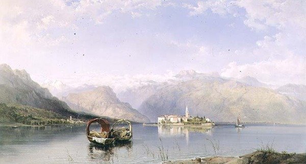 Isola Pescatori من Isola Bella على بحيرة Maggiore بواسطة جورج إدواردز الرنجة