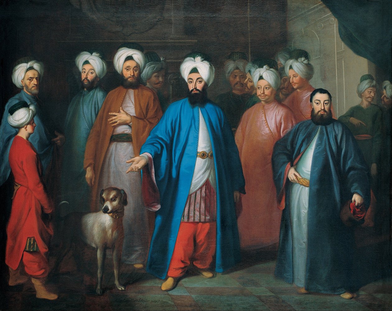 محمد سعيد أفندي وحاشيته ، 1740s بواسطة جورج إنجلهاردت شرودر