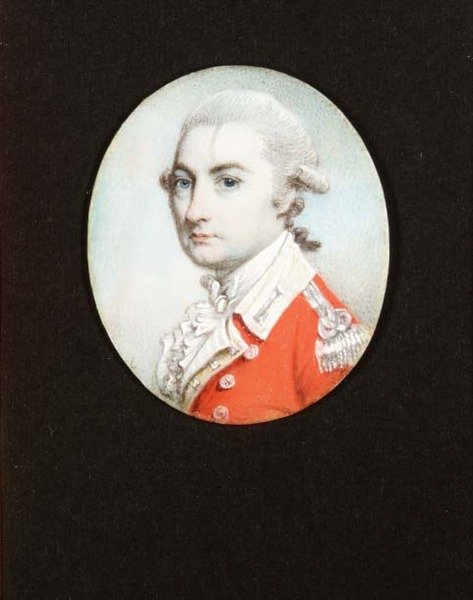 صورة مصغرة لقبطان المشاة حوالي عام 1780 بواسطة جورج انجلهارت