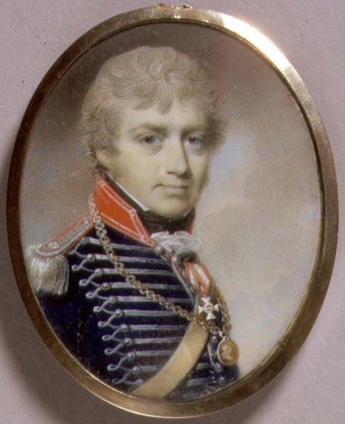 صورة مصغرة للسير تشارلز بوريل بلانت (BC1775) 1798 (ألوان مائية على العاج) بواسطة جورج انجلهارت