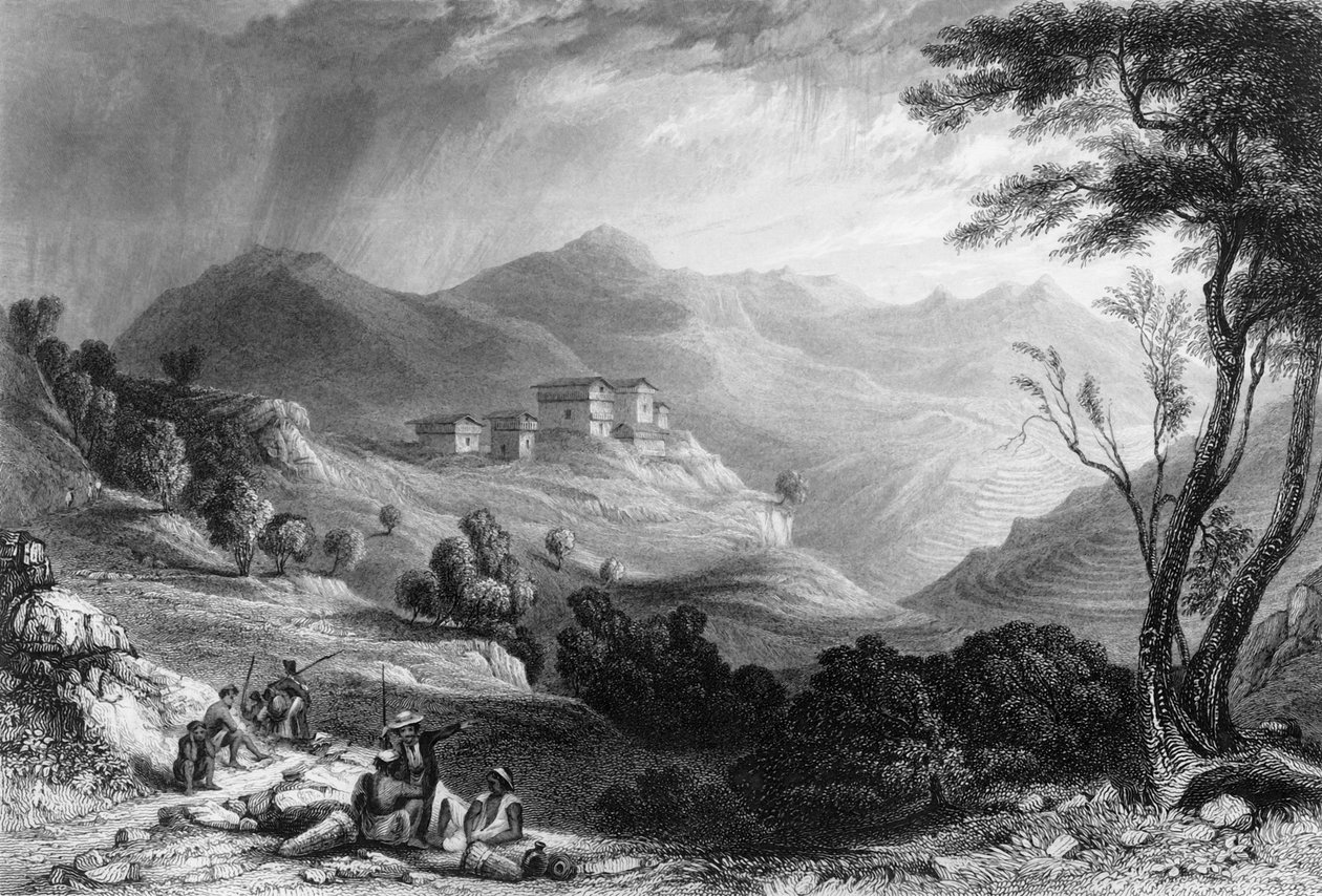 قرية ناري 1838. بواسطة جورج فرانسيس وايت