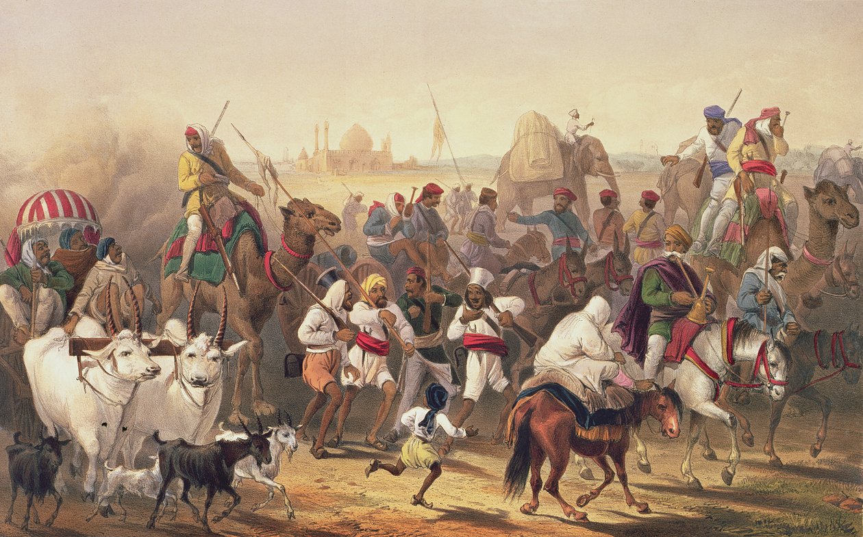1781.c8 Pl.20 قوات الحلفاء الأصليين ، من "الحملة في الهند بواسطة جورج فرانكلين (بعد) أتكينسون
