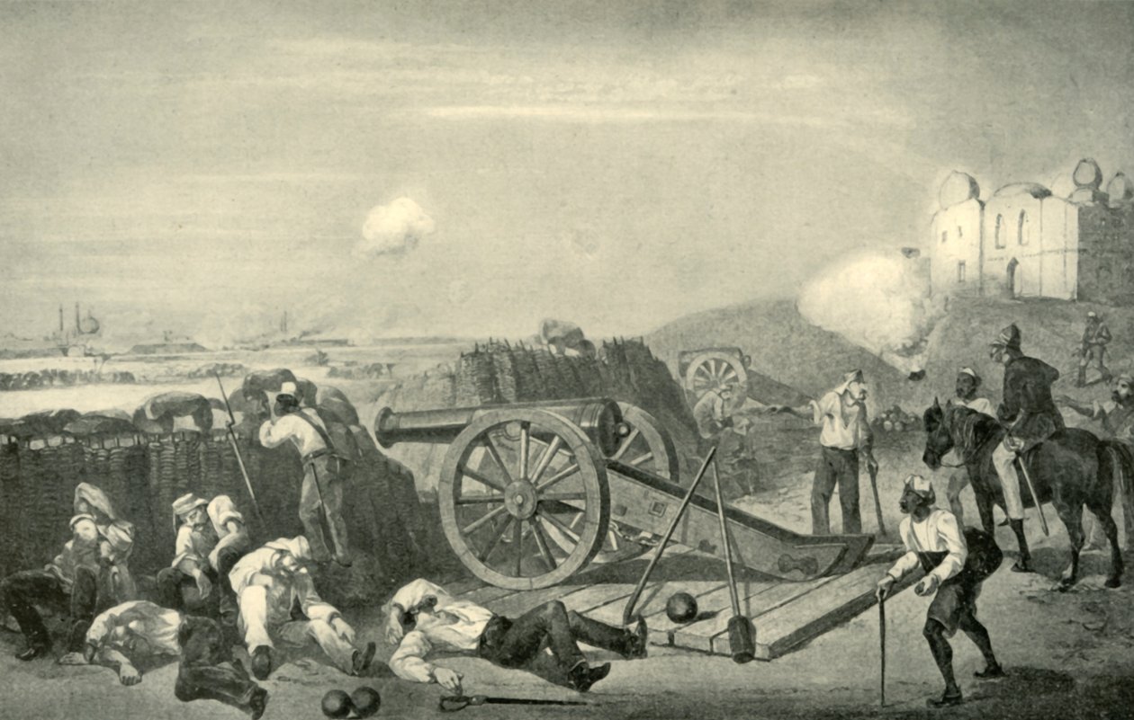 يوم ثقيل في البطاريات قبل دلهي ، 1857 ، 1901. بواسطة جورج فرانكلين أتكينسون