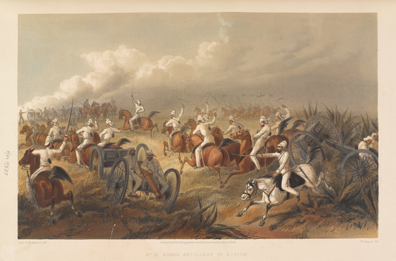 مدفعية الخيل في العمل ، 1857 حوالي بواسطة جورج فرانكلين أتكينسون