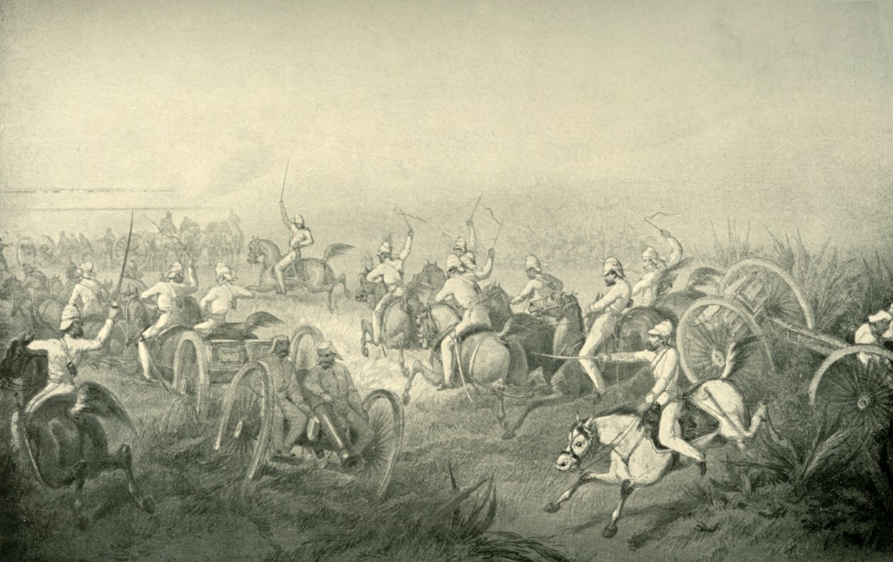 مدفعية الحصان الهندي الراكض في العمل ، 1850s ، 1901. بواسطة جورج فرانكلين أتكينسون