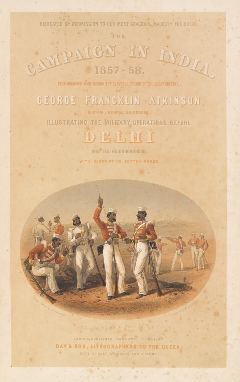 Sepoys at Rifle Practice ، 1857 حوالي عام بواسطة جورج فرانكلين أتكينسون