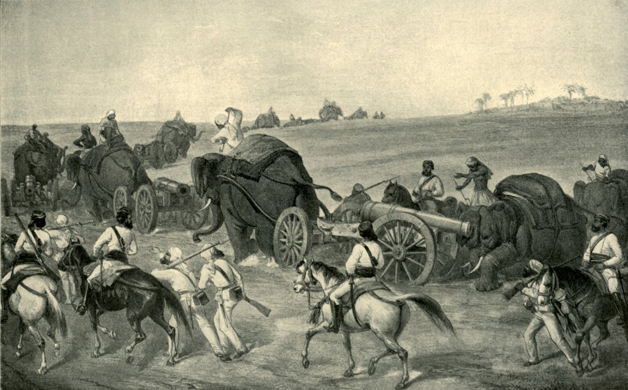تقدم قطار الحصار إلى دلهي ، 1857 ، 1901. بواسطة جورج فرانكلين أتكينسون