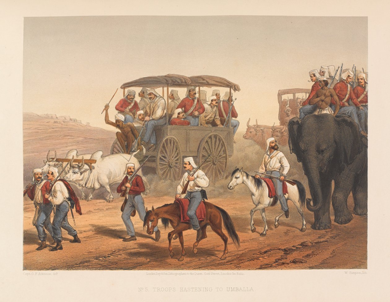 1857 - القوات التي سارعت إلى أومبالا بواسطة جورج فرانكلين أتكينسون