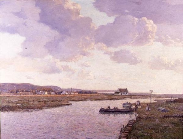 Rhyl Estuary ، شمال ويلز (زيت على قماش) بواسطة جورج جراهام