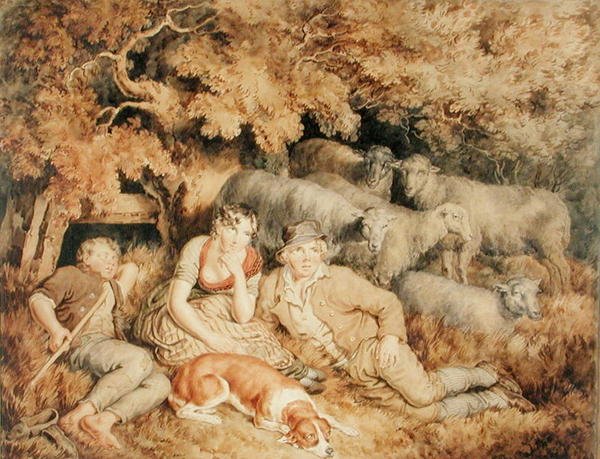 Noontide ، حوالي 1812 (ألوان مائية على ورق) بواسطة جورج جراتان