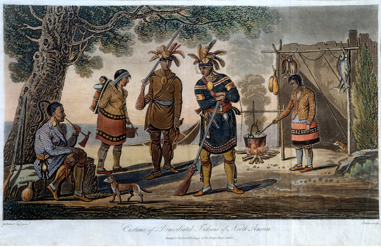 أزياء الهنود المسكونين في أمريكا الشمالية ، بواسطة هيريوت ، جورج (1766-1844) بواسطة جورج هيريوت