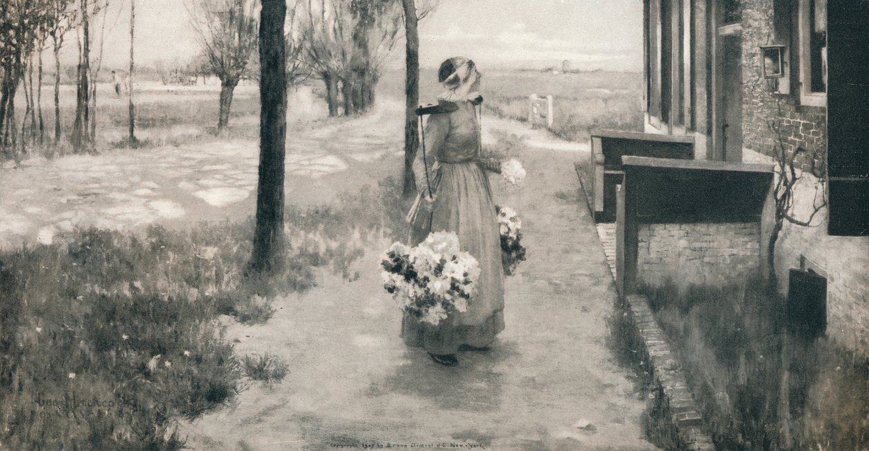 فتاة الزهور في هولندا ، 1887 ، 1912 بواسطة جورج هيتشكوك