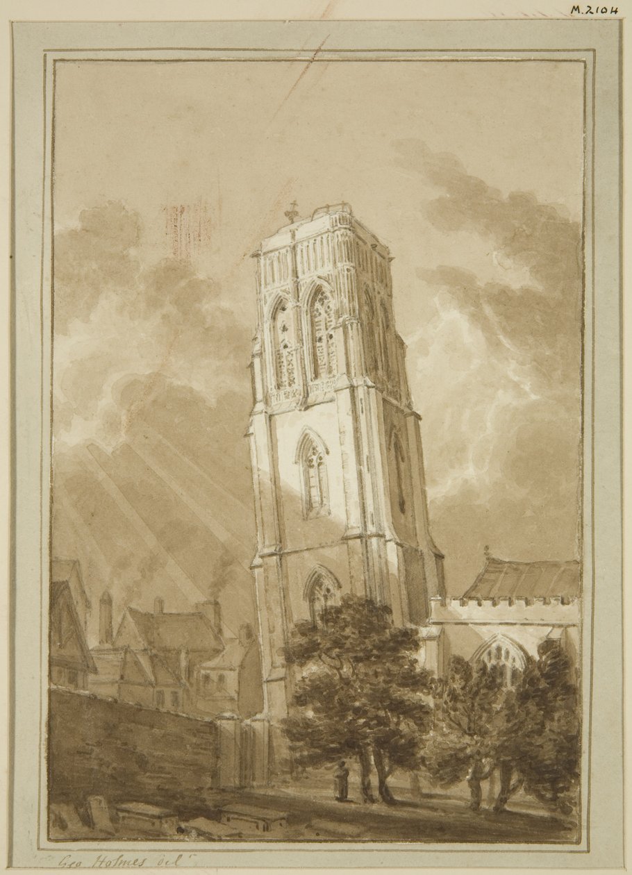 Temple Church (pencil & watercolor on paper) بواسطة جورج هولمز