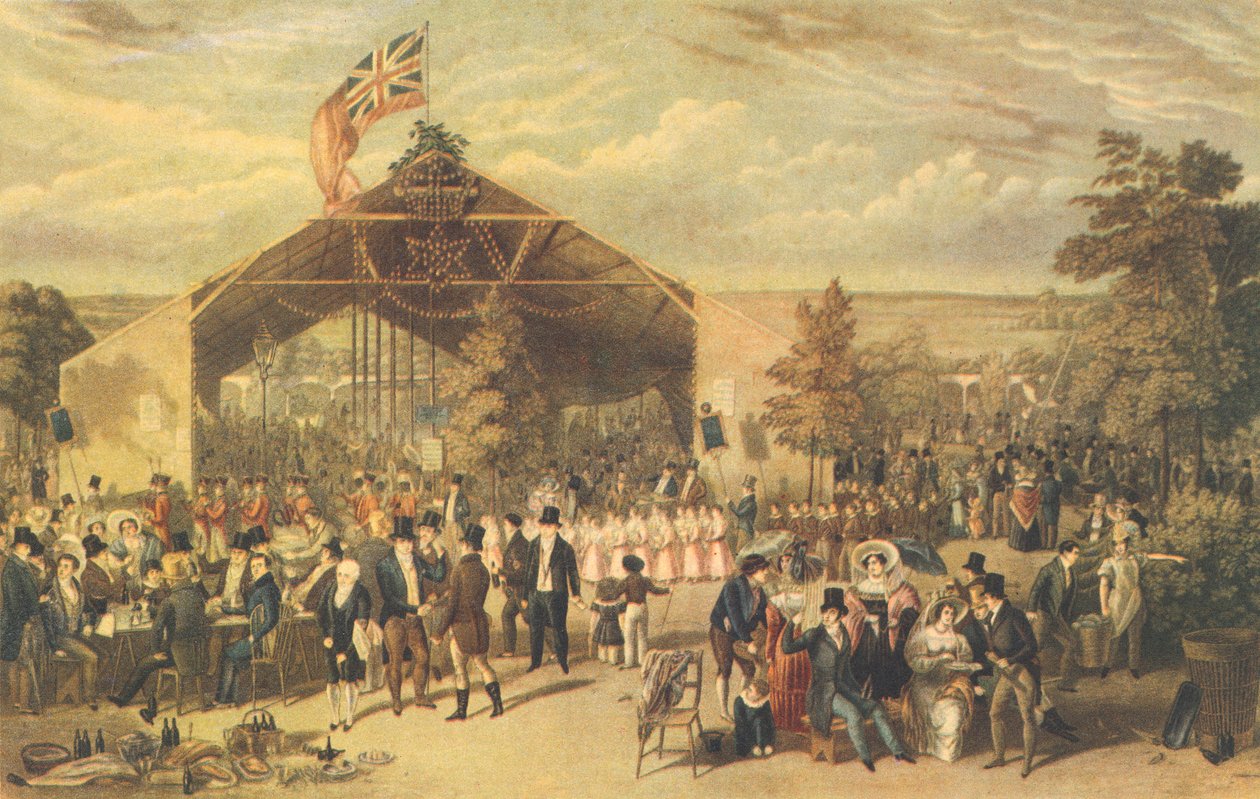 العشاء السنوي للضحايا المرخصين ، ميرميد تافيرن ، هاكني ، 1866 بواسطة جورج هانت