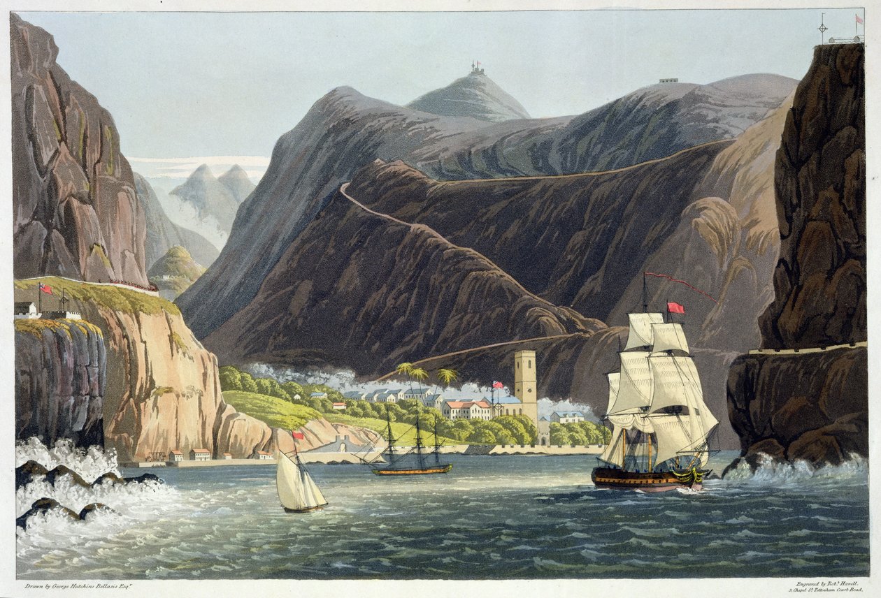 الطرق ، سانت هيلانة ، نقشها روبرت هافيل (1793-1878) 1815 (نقش الألوان) بواسطة جورج هاتشينس بيلاسيس
